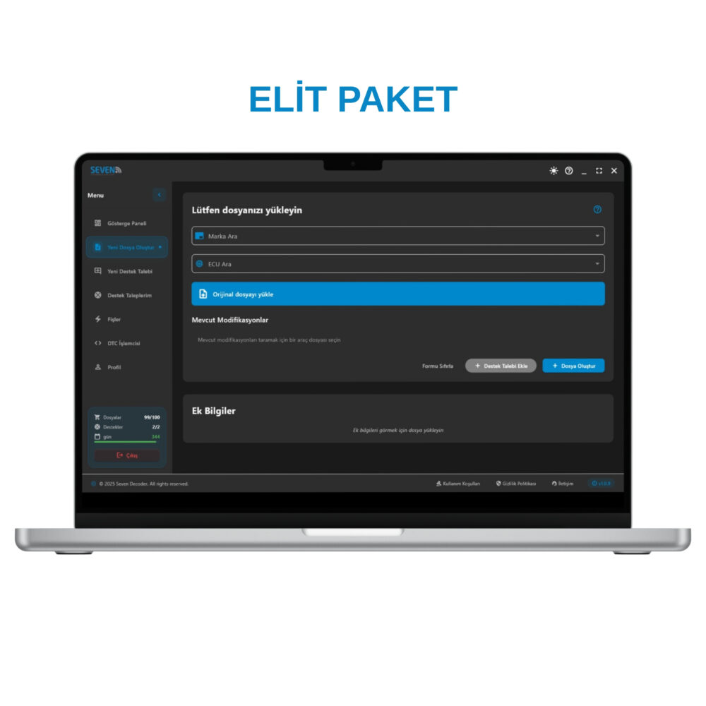 Seven Data | Yeni Nesil Chip Tuning Programı- Elit Paket