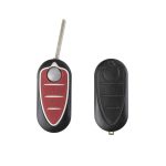 Alfa Romeo 3 Buttons Red Flip Remote Key Shell - Image 3