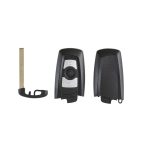 Bmw F Series 3 Buttons Smart Remote Key Shell - Black - Image 2