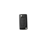 Citroen 3 Button Flip Remote Key Shell - With Battery Holder