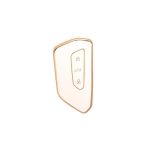 Gold/White Silicone Case VW Golf 7 3 Button