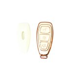 Gold/White Silicone Case for Ford Focus Smart 3 Button - Image 2