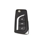 Toyota Corolla 2019+ 3 Button Red Silicone Folding Key Cap