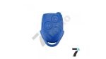 Ford Blue 3 Button Remote Head Key Shell