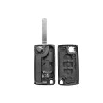 Peugeot 3 Button Flip Key Shell With Battery Holder - Image 2