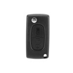 Peugeot 2 Button Flip Key Shell With Battery Holder