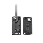 Peugeot 2 Button Flip Key Shell With Battery Holder - Image 3