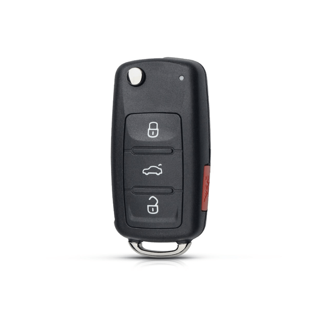 vw049-1 VW Uds Type 3+1 Button Flip Key Shell - Image 1